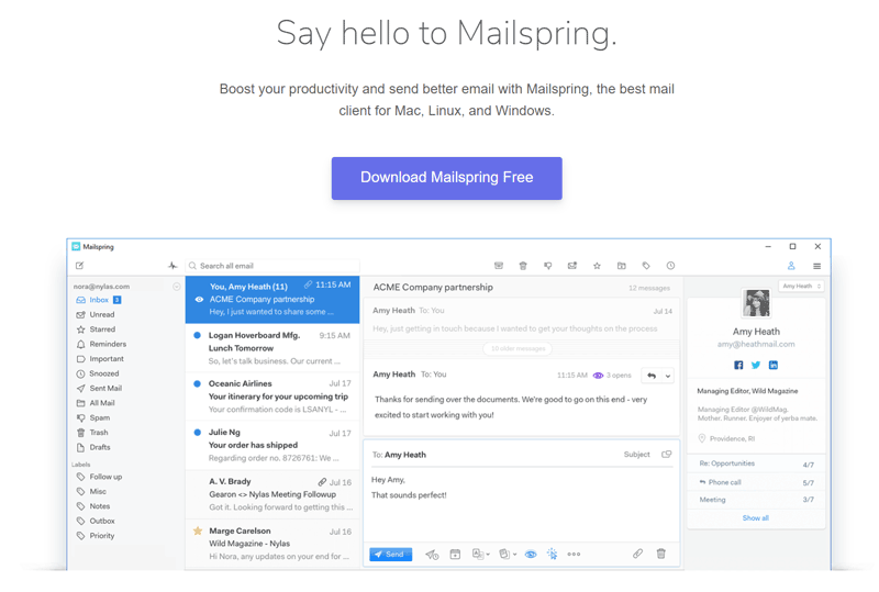 free desktop email client for mac